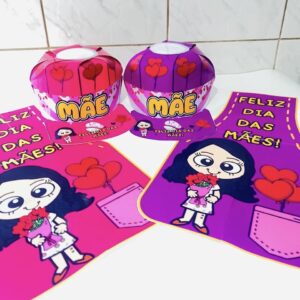 Boné + Avental Personalizado Dia das Mães