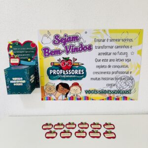 Painel de acolhida - Sejam bem-vindos professores